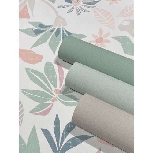 Noordwand Flora Behang met grafische bloemen - 47469