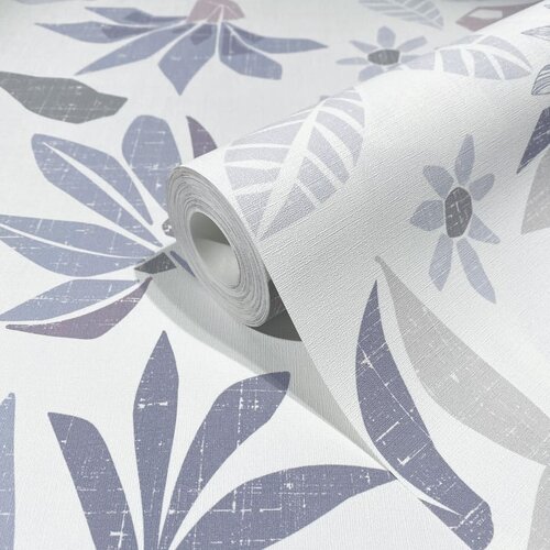 Noordwand Flora Behang met grafische bloemen - 47470