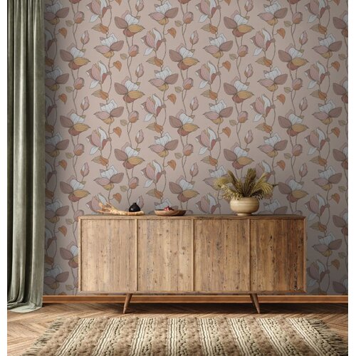 Noordwand Flora Behang met grote bloemen - 47471