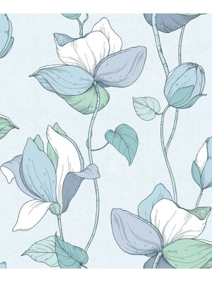 Noordwand Flora Behang met grote bloemen - 47473