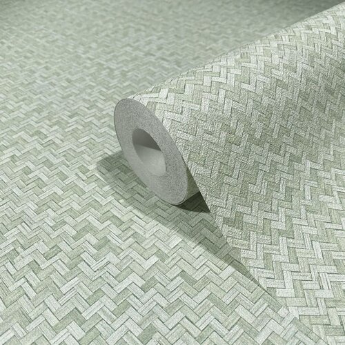 Noordwand Flora Behang met rotan vlechtwerk - 47479