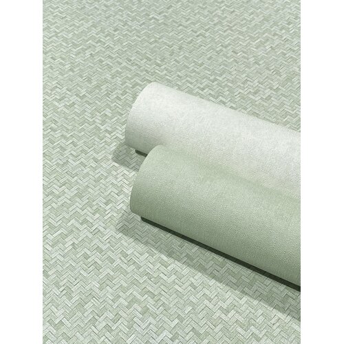 Noordwand Flora Behang met rotan vlechtwerk - 47479