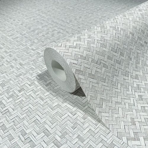 Noordwand Flora Behang met rotan vlechtwerk - 47480