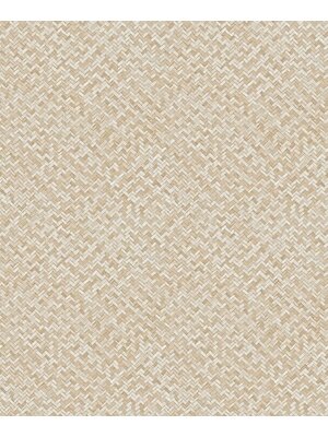 Noordwand Flora Behang met rotan vlechtwerk - 47481