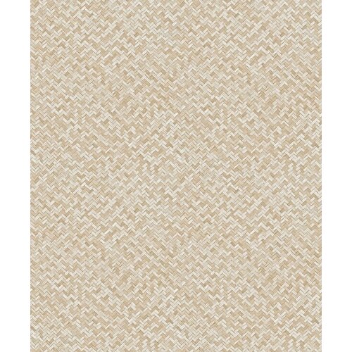 Noordwand Flora Behang met rotan vlechtwerk - 47481