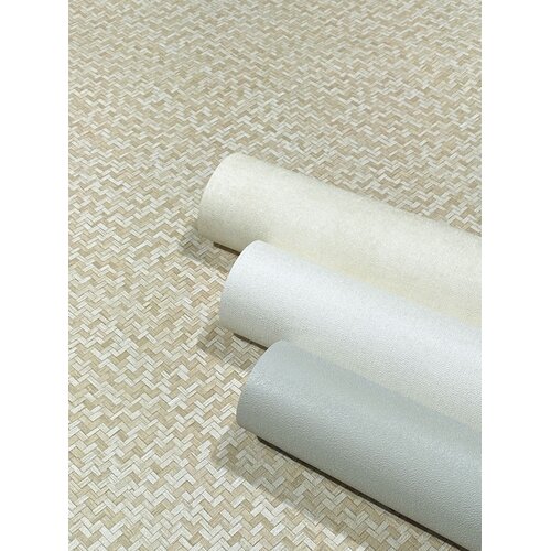 Noordwand Flora Behang met rotan vlechtwerk - 47481