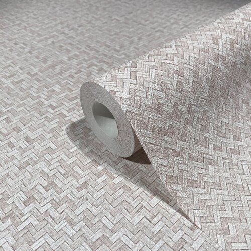 Noordwand Flora Behang met rotan vlechtwerk - 47482