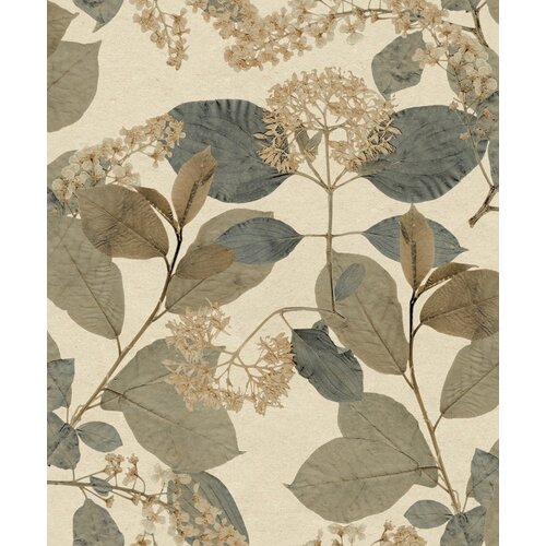 Noordwand Herbarium Behang met bladeren en bloemen - HE27232