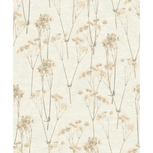 Noordwand Herbarium Behang met katoentakken - HE27240