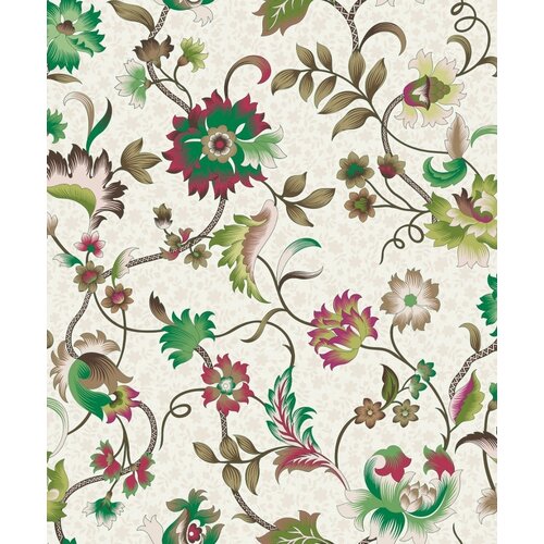 Noordwand Heritage Behang met gestilleerde Art Nouveau bloemenstrengen - 47648