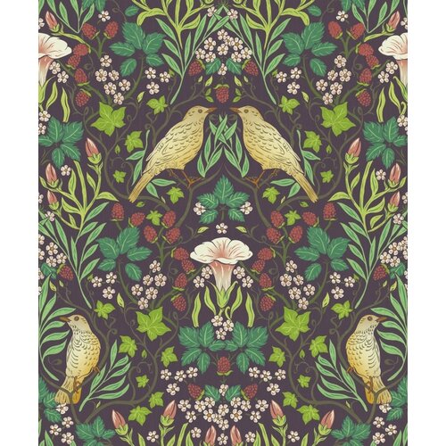 Noordwand Heritage Behang met vogels en Art Nouveau bladeren - 47621