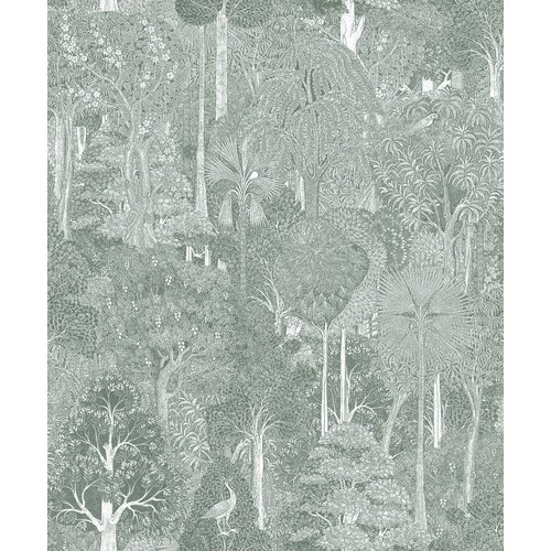 Noordwand Heritage Behang ton sur ton met bomen en vogels - 47651