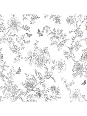 Noordwand Homestyle Behang met getekende bloemen en vlinders - FH37540