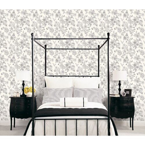 Noordwand Homestyle Behang met getekende bloemen en vlinders - FH37540