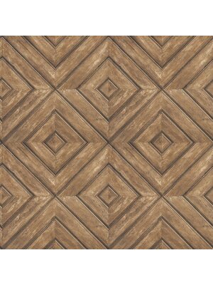 Noordwand Homestyle Behang met houten ruitpatroon - FH37512
