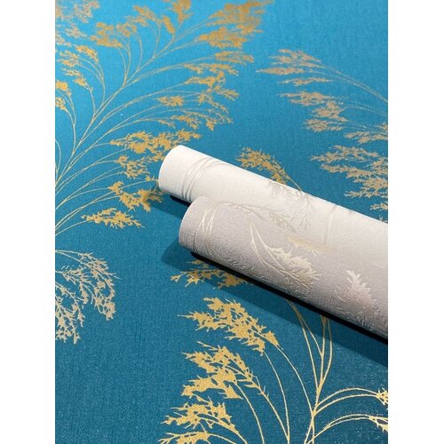 Noordwand Jackie Behang met glanzende graspluimen - 6819-30