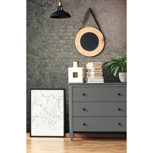 Noordwand Jackie Behang met gouden letters - 6824-50