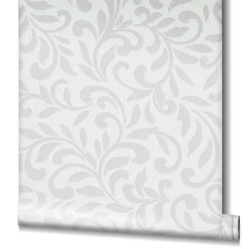 Noordwand Jackie Behang met klassieke ornamenten-bladeren print - 6829-10