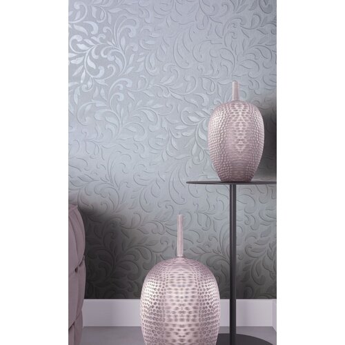 Noordwand Jackie Behang met klassieke ornamenten-bladeren print - 6829-40