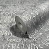 Noordwand Jackie Behang met zilveren letters - 6824-40