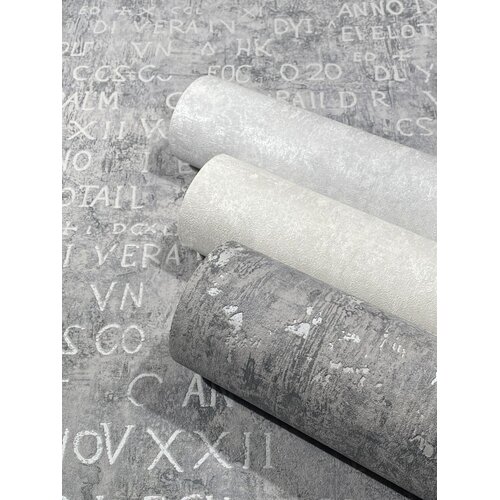 Noordwand Jackie Behang met zilveren letters - 6824-40