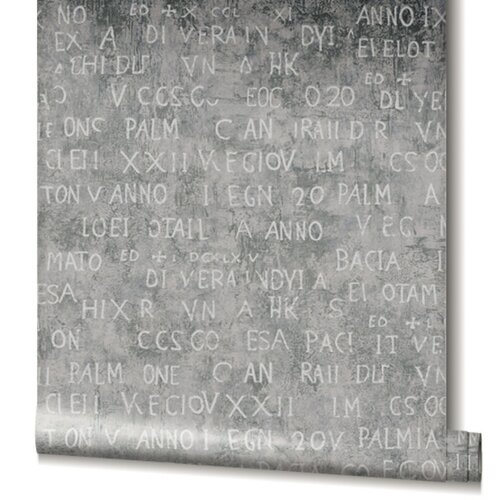 Noordwand Jackie Behang met zilveren letters - 6824-40