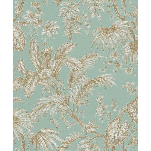 Noordwand Jackie; The New Design Book Behang met wit-gouden bladeren - 6818-50