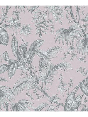 Noordwand Jackie; The New Design Book Behang met zilveren bladeren - 6818-30