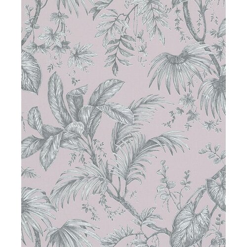 Noordwand Jackie; The New Design Book Behang met zilveren bladeren - 6818-30