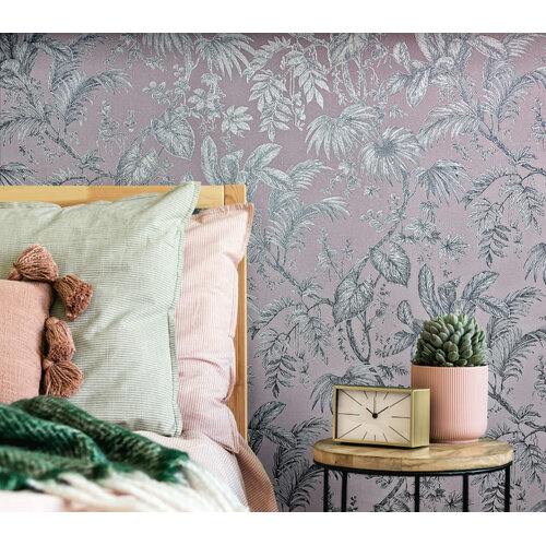 Noordwand Jackie; The New Design Book Behang met zilveren bladeren - 6818-30