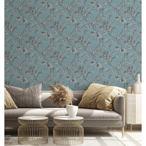 Noordwand Jackie; The New Design Book Behang met zwart-witte bladeren - 6818-40