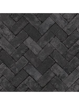 Noordwand Just Kitchens Behang met bakstenen in visgraatverband - G45426