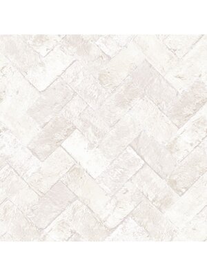 Noordwand Just Kitchens Behang met bakstenen in visgraatverband - G45427