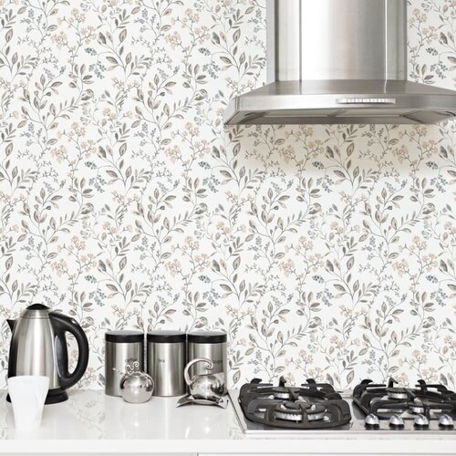 Noordwand Just Kitchens Behang met bloemen en bladeren - G45454