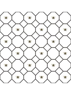 Noordwand Just Kitchens Behang met grafische print en bijen - G45406