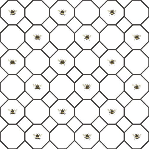 Noordwand Just Kitchens Behang met grafische print en bijen - G45406