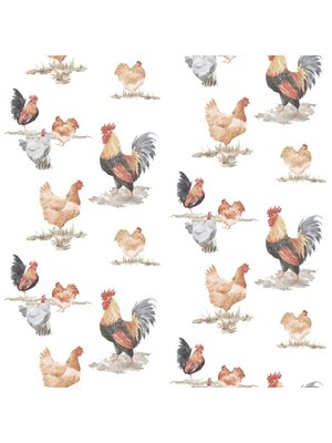 Noordwand Just Kitchens Behang met kippen - G45415