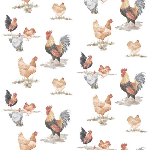 Noordwand Just Kitchens Behang met kippen - G45415
