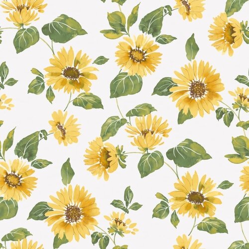 Noordwand Just Kitchens Behang met zonnebloemen - G45458