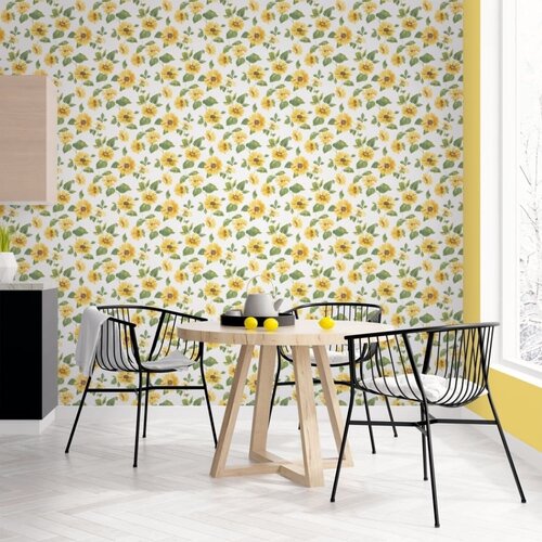 Noordwand Just Kitchens Behang met zonnebloemen - G45458