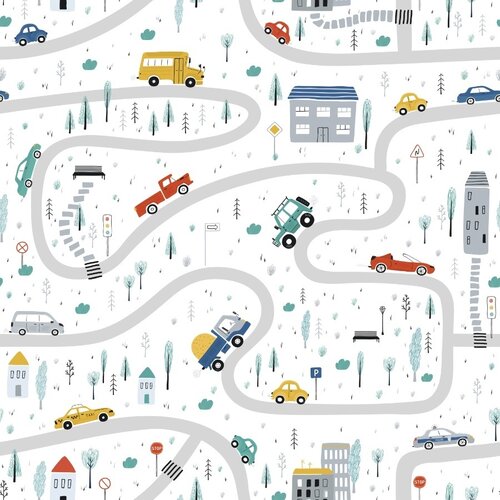 Noordwand Kids Walls Behang met auto's - 45844