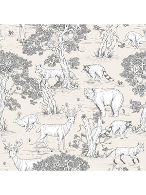 Noordwand Kids Walls Behang met bosdiertjes - 45809