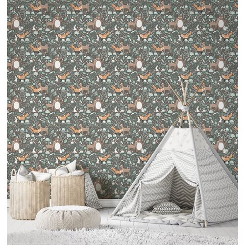 Noordwand Kids Walls Behang met bosdiertjes - 45870