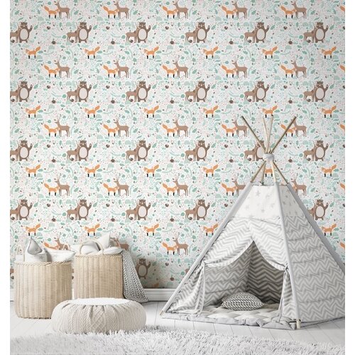 Noordwand Kids Walls Behang met bosdiertjes - 45872