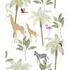 Noordwand Kids Walls Behang met giraffen, zebra's en flamingo's - 45880