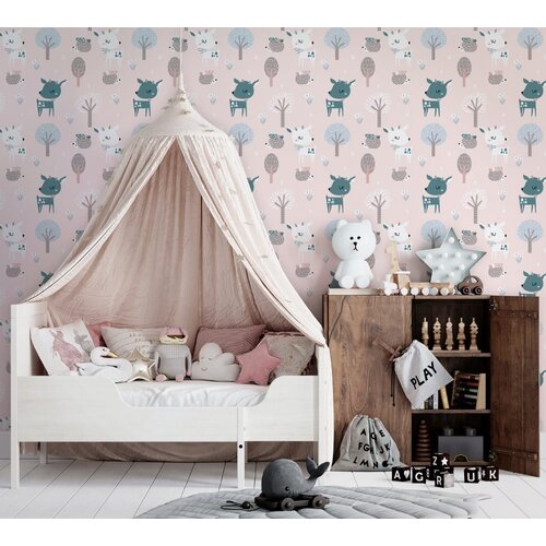 Noordwand Kids Walls Behang met hertjes en egels - 45836