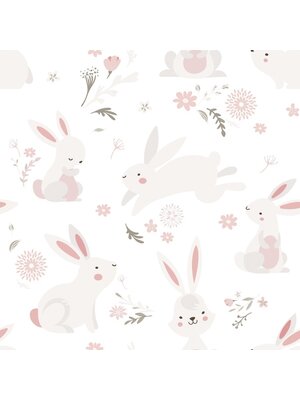 Noordwand Kids Walls Behang met konijntjes - 45860