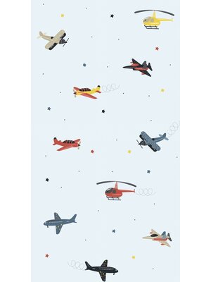 Noordwand Kids Walls Behang met vliegtuigen en helikopters - 45817