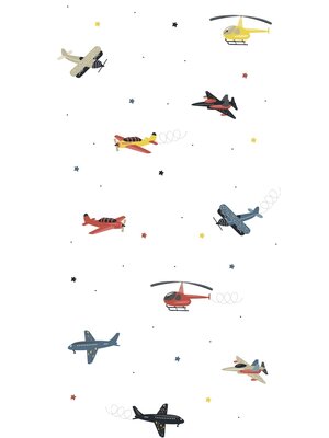 Noordwand Kids Walls Behang met vliegtuigen en helikopters - 45819