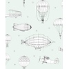 Noordwand Kids Walls Behang met zeppelins en parachutes - 45825